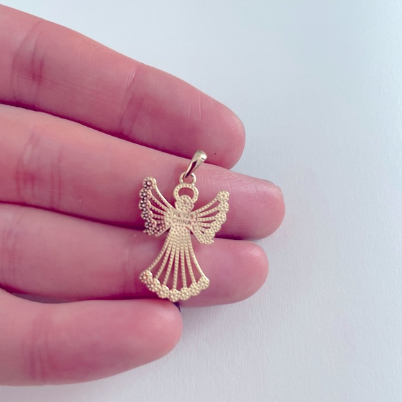 Angel pendant gold over sterling - Picture 3 of 3